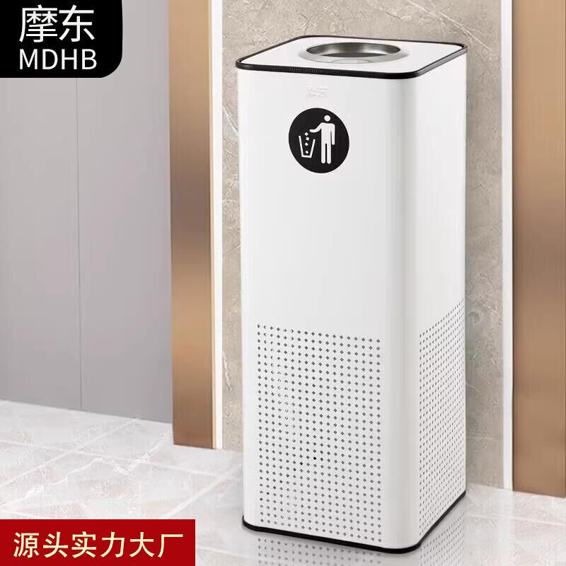 High-value trash can large commercial hotel ktv elevator corridor corridor square uncovered direct throw trash box