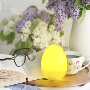 Amazon Cross Border Easter Egg LED Candle Light Warm White Holiday Party Decoration Luminous Egg Candle Light