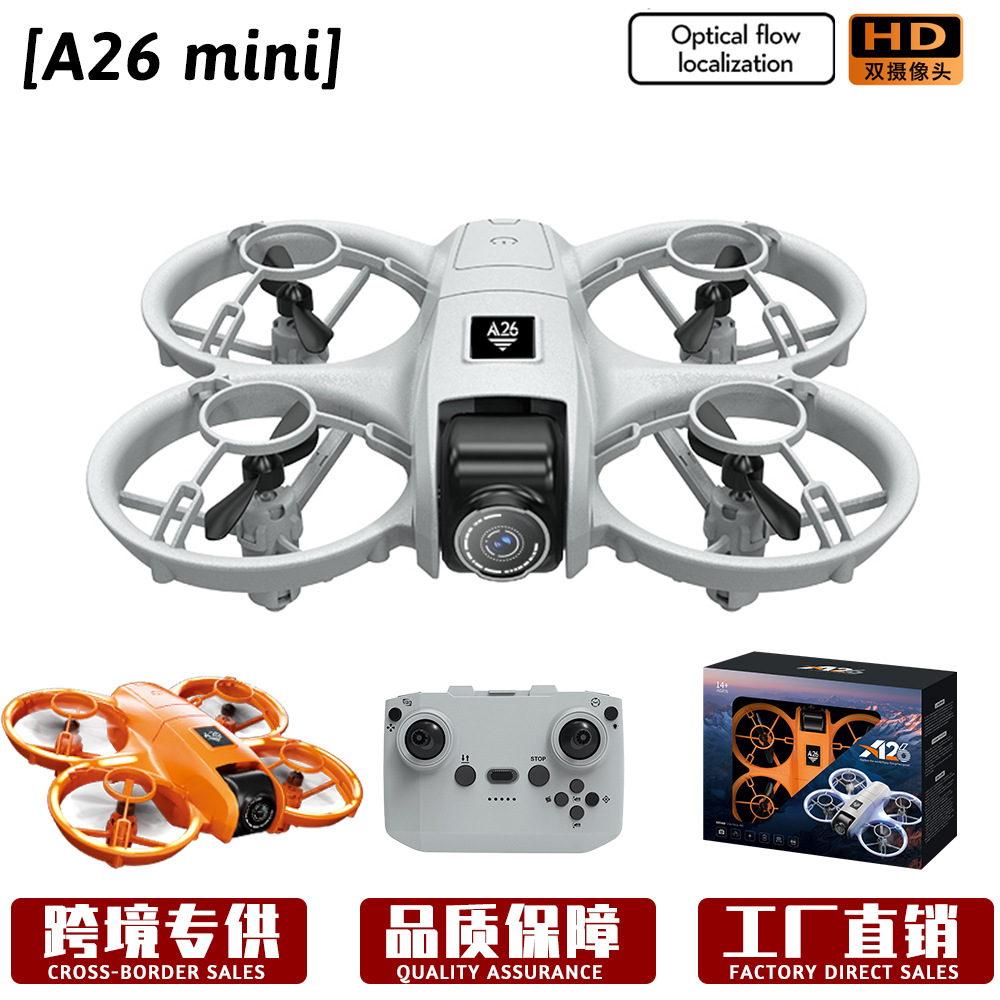 New Product A26 Export Drone Electronically Controlled Fully Protected Optical Flow Quadcopter Remote Control Aircraft Cross-Border Toys