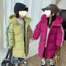 儿童羽绒棉服加厚童装中长款男孩外套棉衣女童新款冬季宝宝棉袄