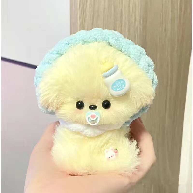 ツイストスティック子犬と猫完成品手作り DIY 材料パッケージ模造ウサギの毛ロングぬいぐるみギフトおもちゃ|undefined