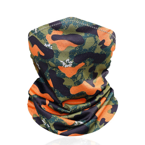 Men's Outdoor Cycling Sunscreen Camouflage Ear-Hanging Face Mask Fishing Face Mask Face Scarf Summer Neck Gaiter