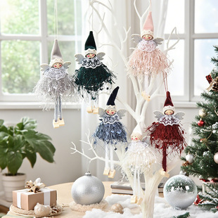 Christmas Decorations Christmas Decoration Pendants Creative Cute Angel Lace Pendants Window Christmas Tree Pendants