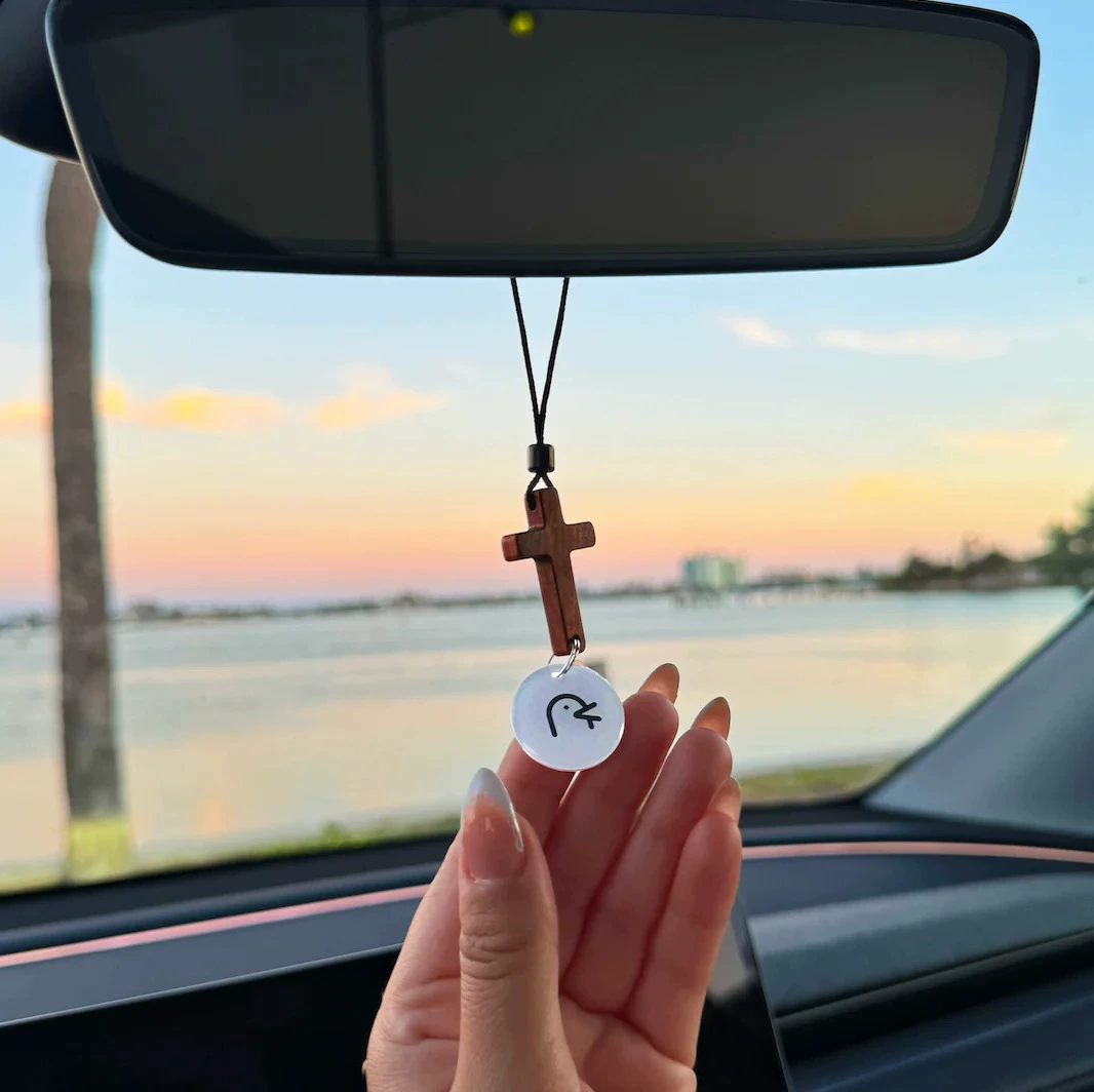 跨境Rearview Hanging Cross Ornament后视镜悬挂十字架装饰挂件