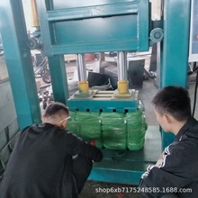 服装回收压缩棉纺物料针织布匹出口非洲打包机全自动提箱式四开门