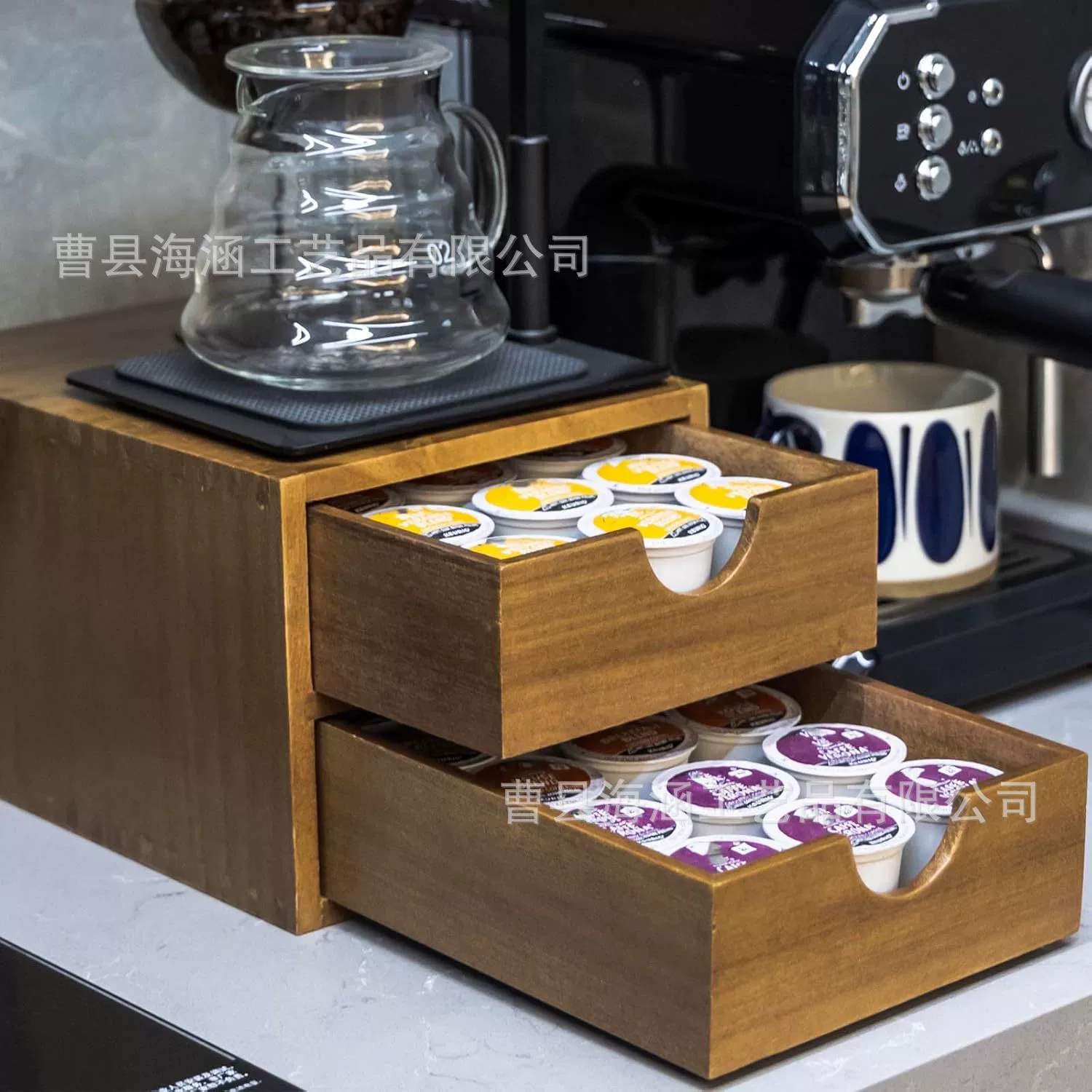 Деревянные ящики для хранения кофе капсулы коробка для сбора чая в пакетиках