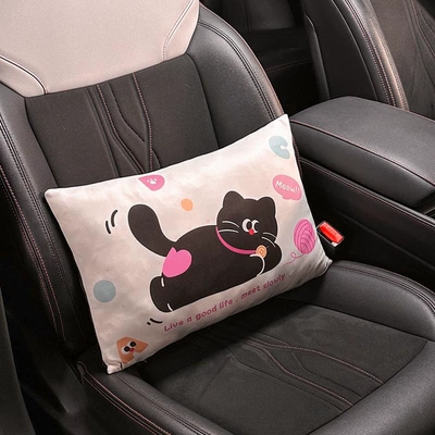 Cushion and Lumbar | Waist support - thread-ball-black-cat-1-pillow-general