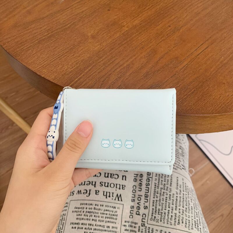 チーズ財布日系かわいいカバンショートレディース小銭入れ三つ折り小清新刺繍質感カバン挟み|undefined