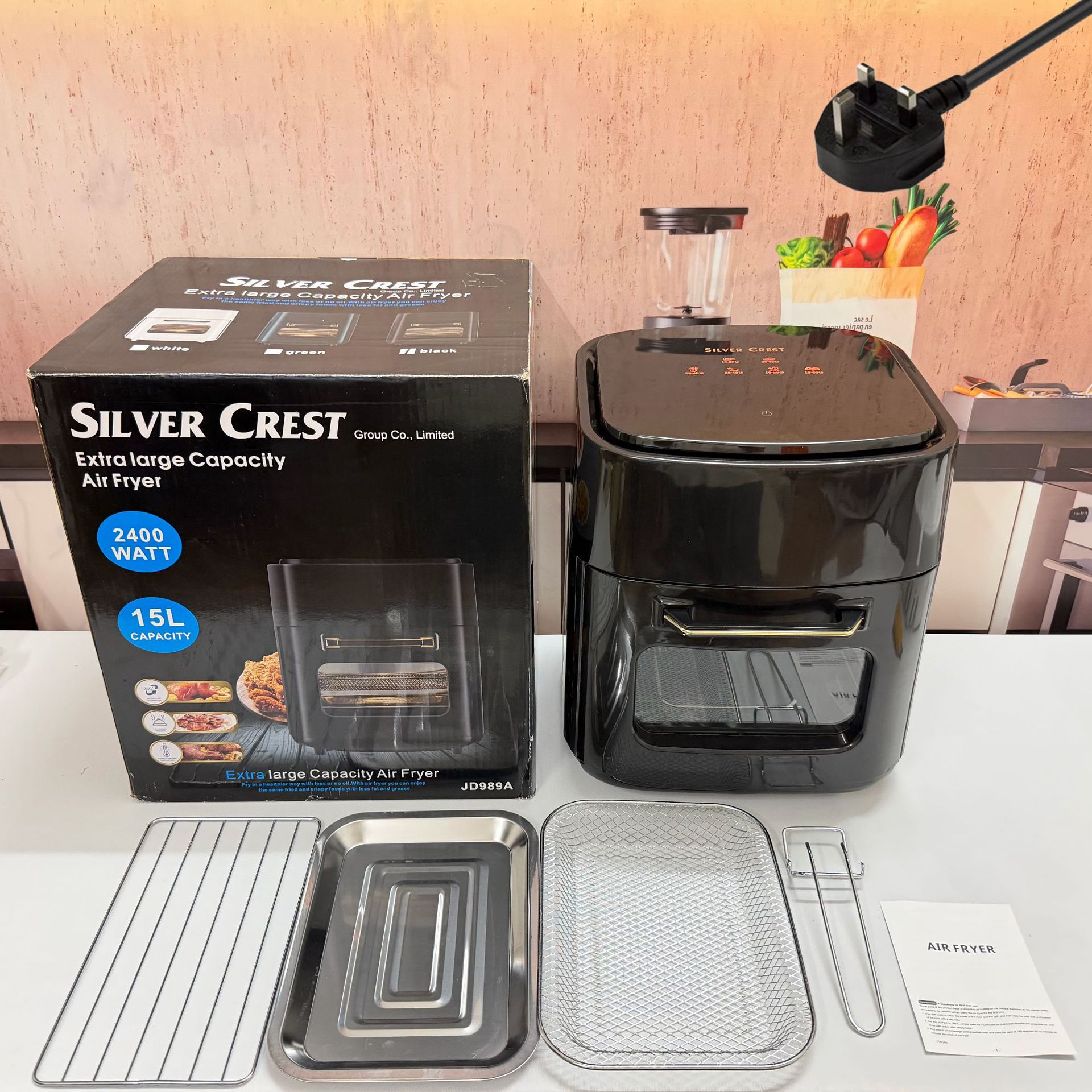 8L Hava Fritözü Çok Fonksiyonlu Akıllı Dokunmatik Ekranlı Fırın Büyük Kapasiteli Hava Fritözü Elektrikli Fritöz Patates Kızartma Makinesi