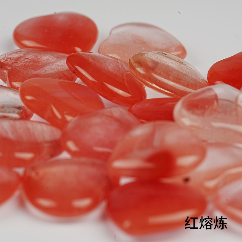 跨境热销天然水晶爱心吊坠心形摆件桃心爱心把玩水晶拇指石把玩|undefined