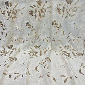 新款水溶重工珠片绣花面料 女装婚纱礼服 旗袍汉服连衣裙布料