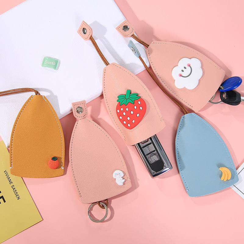 K-Style Ins Girly Heart Cartoon Pull-Out Key Bag Creative Pu Leather Car Key Protective Cover Universal K-Style Ins Girly Heart Cartoon Pull-Out Key Bag Creative Pu Leather Car Key Protective Cover Universal