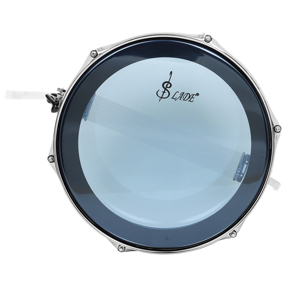 Al por mayor 14 pulgadas batería de cuero azul paquete de batería de plata batería de cuero azul batería de jazz instrumento de batería