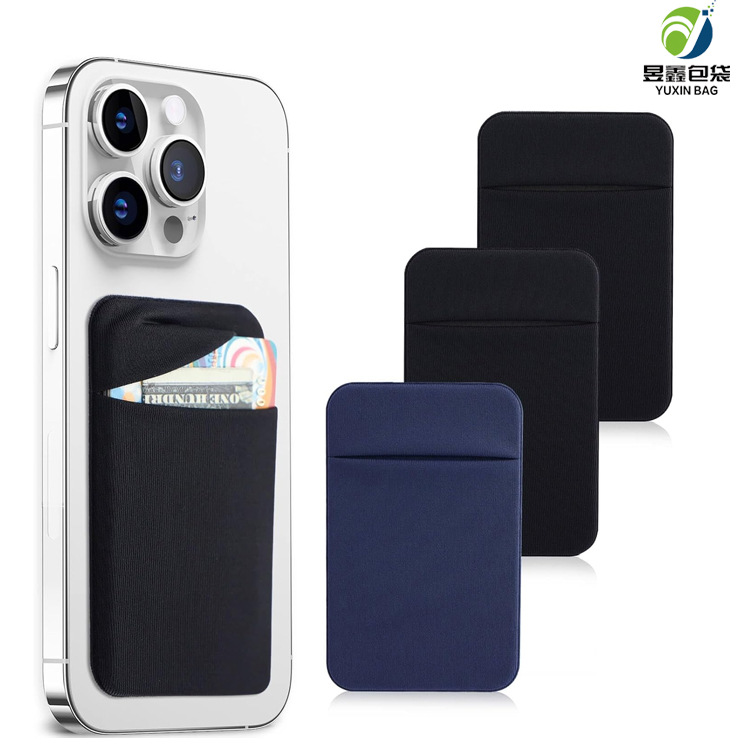 in stock double layer Lycra cloth mobile phone back card holder wholesale multi-model suitable card holder cross-border mobile phone back card holder