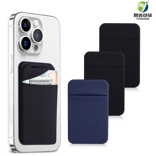 in stock double layer Lycra cloth mobile phone back card holder wholesale multi-model suitable card holder cross-border mobile phone back card holder