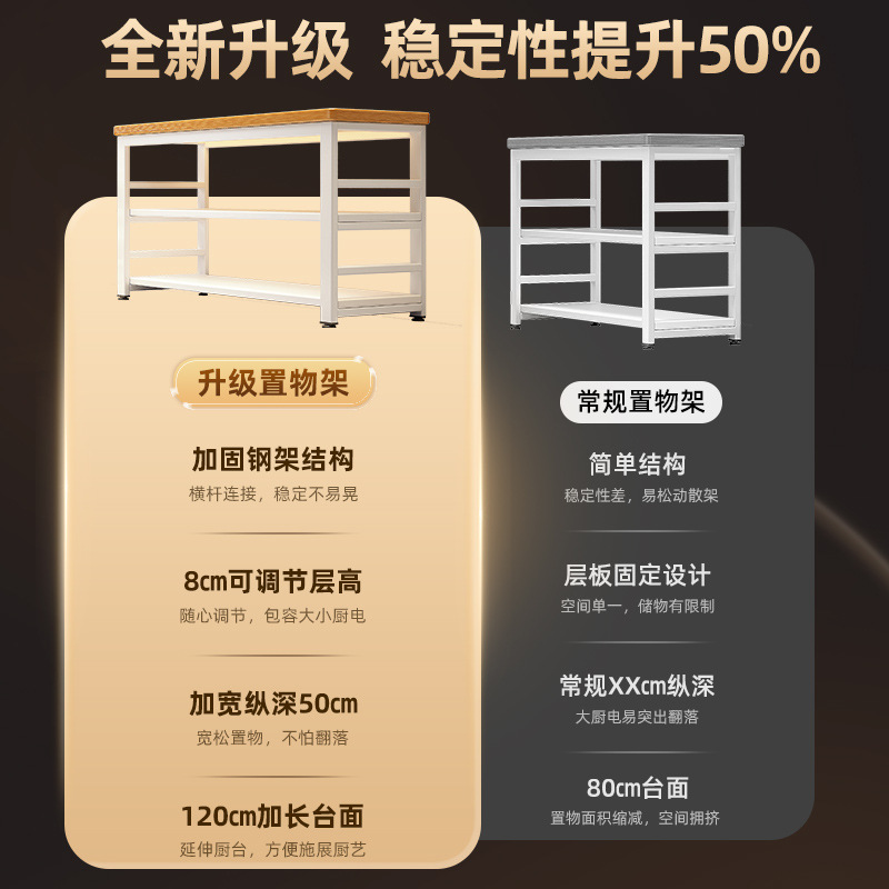 Estante de cocina piso multifuncional mesa de corte de verduras tabla de trabajo de preparación de alimentos barra larga horno de microondas recipiente de almacenamiento gabinete de borde estrecho