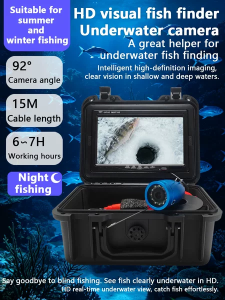 26 New Models of Fish Finders, Underwater High-Definition Visual Cameras, Fishing Tools for Viewing Fish Underwater, New Type of Probe with 7" Large Screen