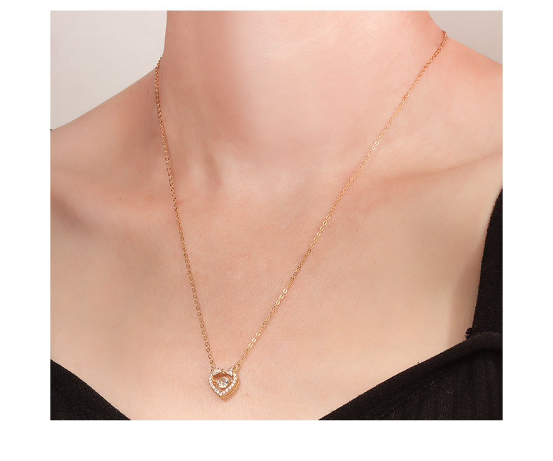 1 Piece Quantity 925 Sterling Silver Cable Chain Plating Heart Shape Pendant Necklace