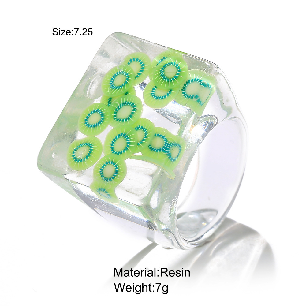 simple transparent fruit resin ring wholesalepicture16