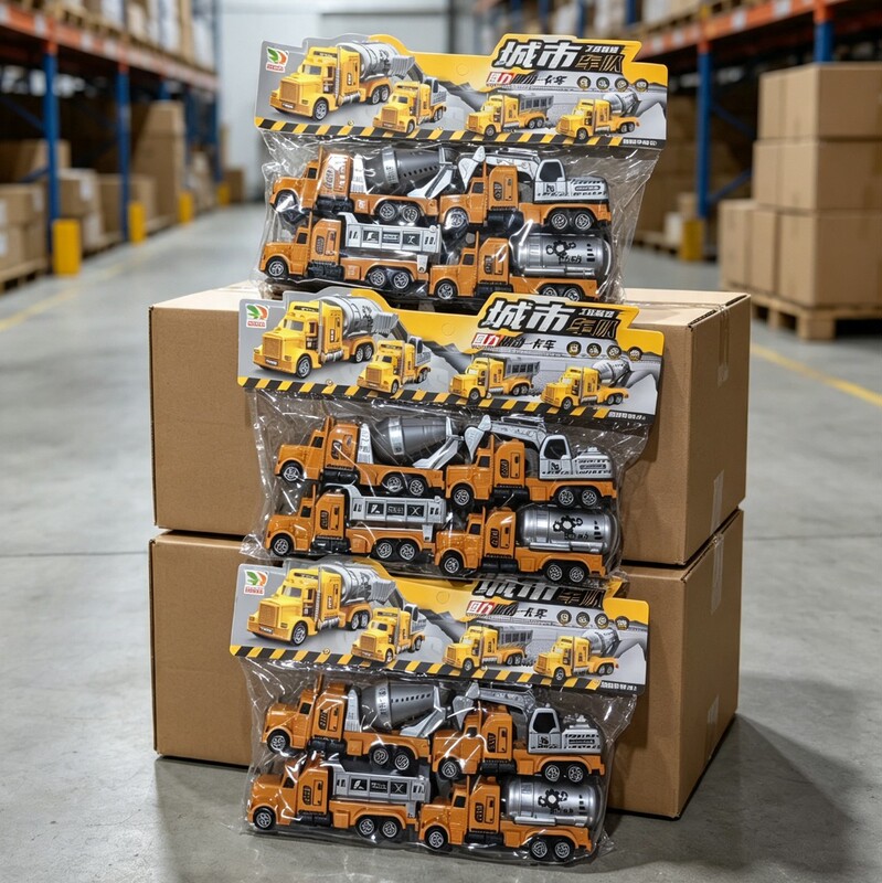 Boqi's Light Pull-Back Drive City Engineering Infrastructure Truck Toy Car Boys' Gift Supermarket Convenience Store Boqi's Light Pull-Back Drive City Engineering Infrastructure Truck Toy Car Boys' Gift Supermarket Convenience Store