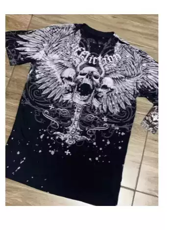 Men's Motorcycle T, Men's Y2K Pain t Round Neck, Men's Retro T, Street Clothes Source Factory