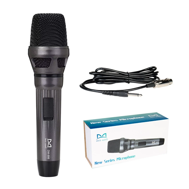 Микрофон DM-998, высококачественный проводной динамический микрофон для развлечений и записи инструментов.