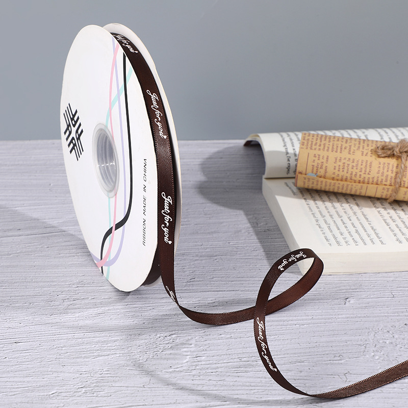 1cm Inglés flores de poliéster con ramo de la torta de La Flor caja de regalo cinta de embalaje cinta postres cinta al por mayor