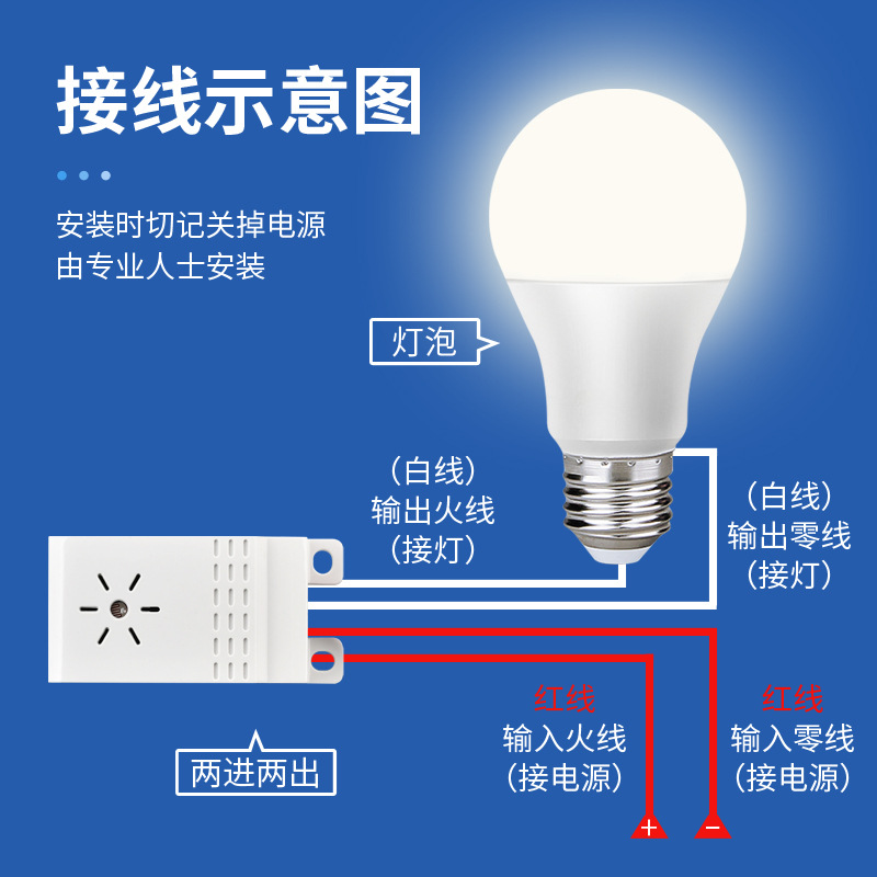 Sound and Light Control Module Corridor Controller Light and Sound Control Sensor 220V Delayed Staircase Sound Control Sensor Switch