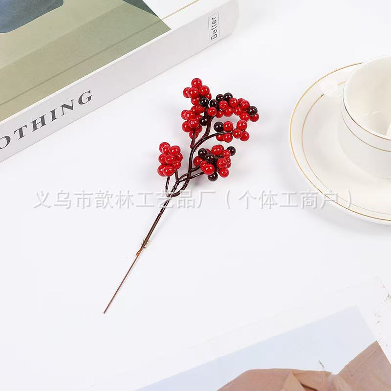 Ramas de Frutos Rojos Artificiales Plástico y PU para Bodas y Decoración del Hogar image 18