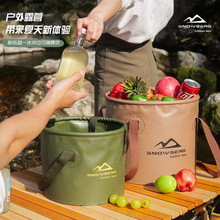 跨境热卖大量现货露营野餐便携钓鱼桶大容量打水桶户外折叠水桶