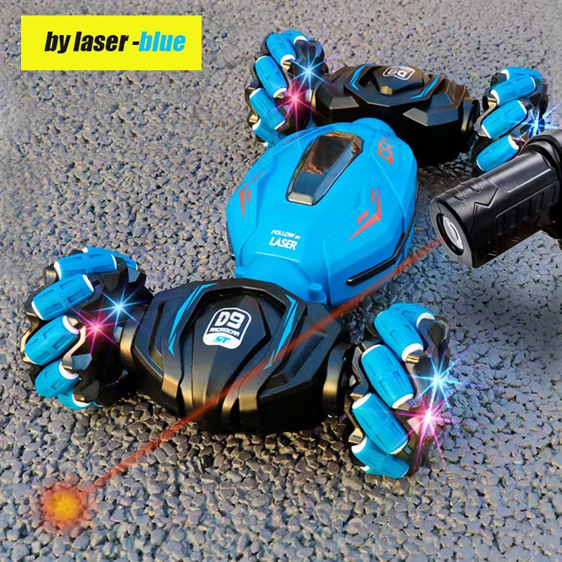 Coche de Transformación con Control Remoto por Gestos - Con Efecto de Luz y Spray, para Niños