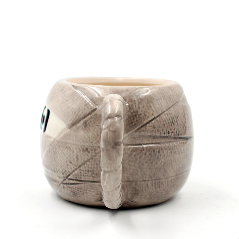 Taza creativa de Halloween cuidadosamente seleccionada Taza de vendaje pintada Taza de zombies Taza tridimensional 3D Taza divertida fantasma