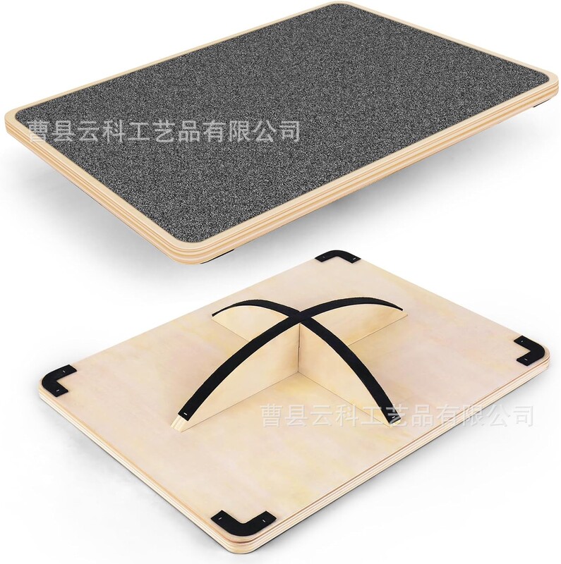 Cross-Border Wooden Balance Board with Cross Base Balance Swing Board for Core Training Yoga Training Board