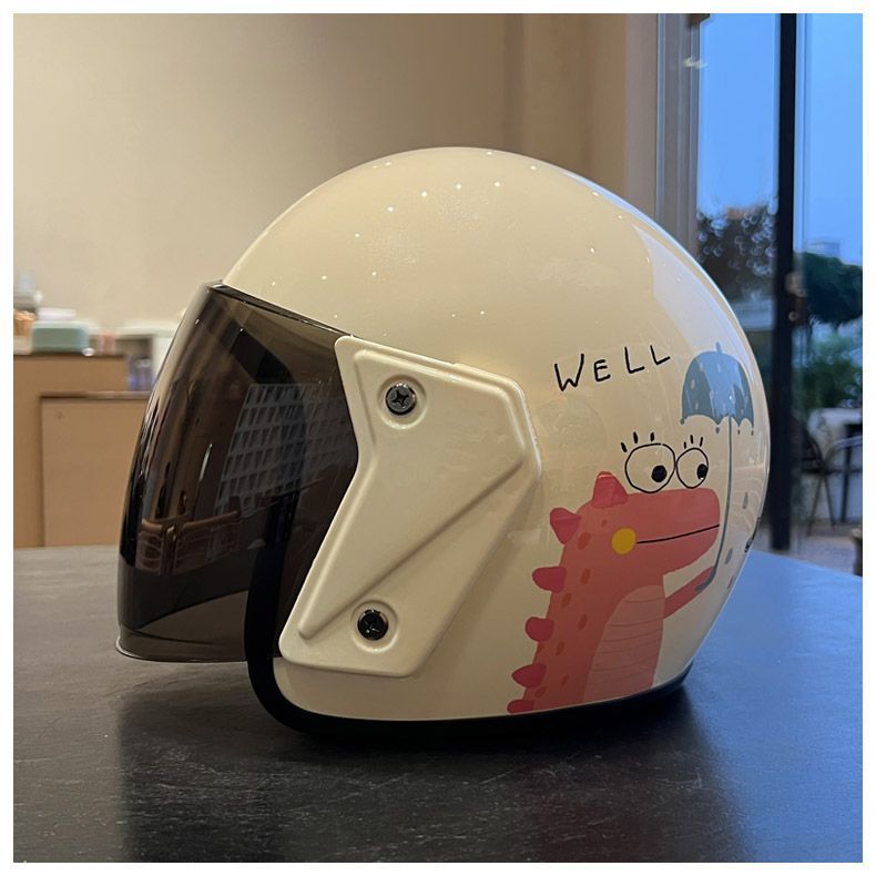 Winter 3C Certified Electric Motorcycle Helmet Cute Scooter Safety Warm