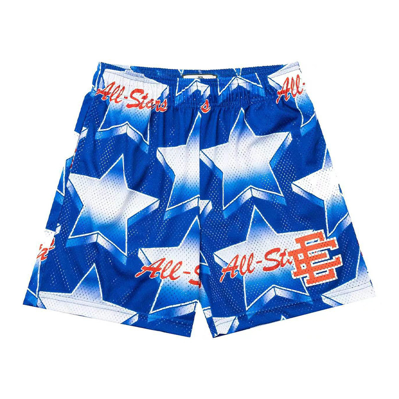 Eric Emanuel EE Pantalones cortos de malla para hombres y mujeres, pantalones de baloncesto deportivo de cuatro puntos