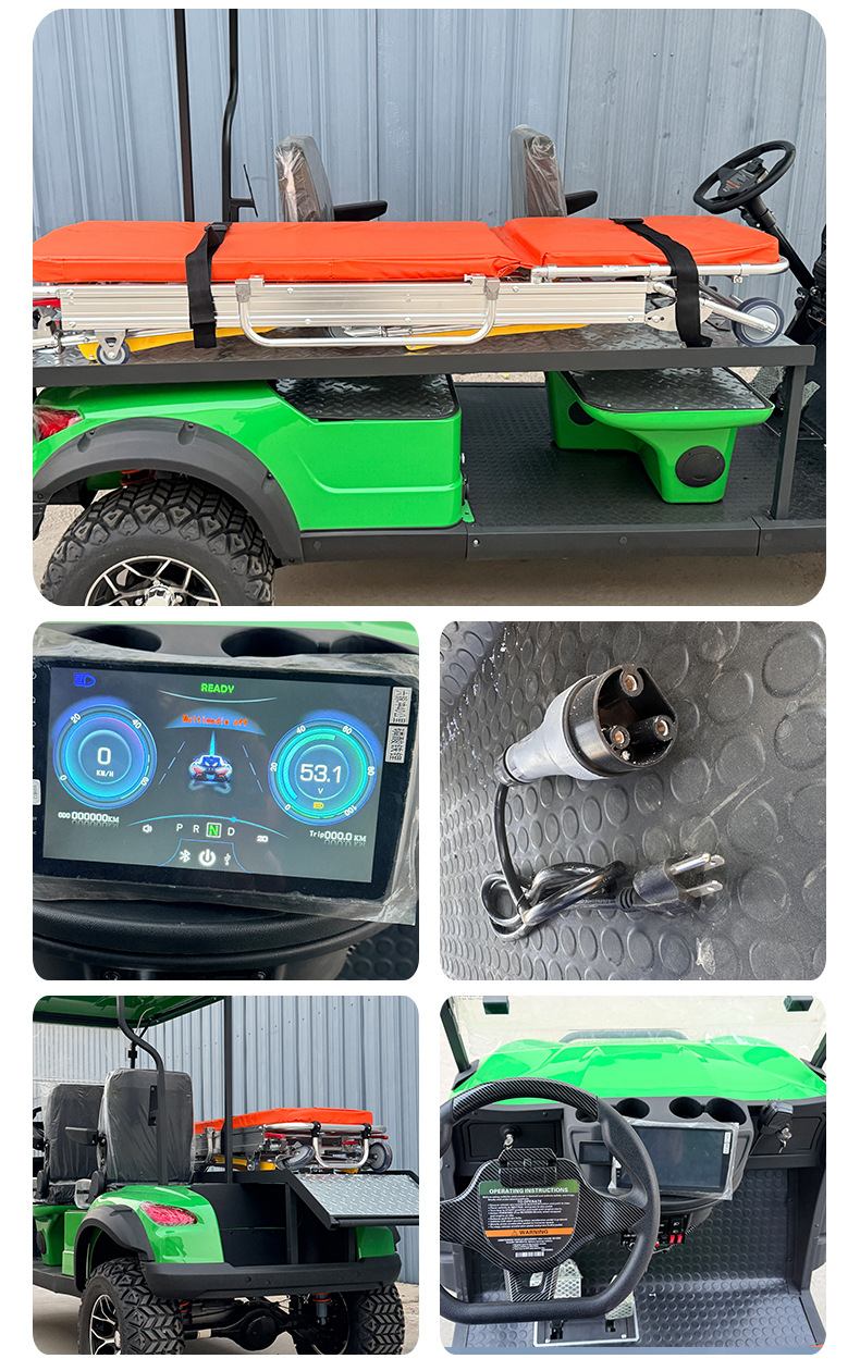 Electric Golf Cart, Golf Course Special Vehicle, Four-Wheel 2-Seat Stretcher, Scenic Spot Sightseeing Vehicle, B&B Shuttle Vehicle, Sightseeing Vehicle