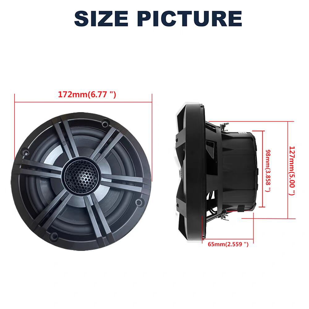 Yacht, golf cart, beach motorcycle, RV outdoor waterproof audio MP3 and MP5 set