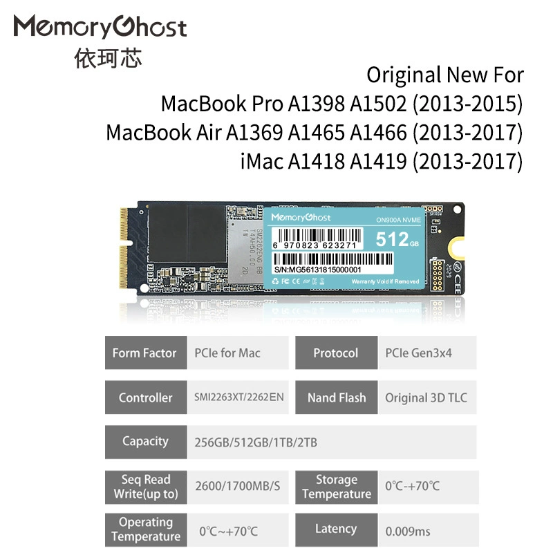 NVMEPCIEGen3.0*4 original solid state drive SSDforMac is suitable for Apple notebooks, thin and portable
