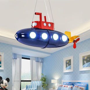 Submarine Chandeliers Children's Room Boys Bedroom Lights Popular Internet Celebrity New Mediterranean Room Intelligent Control Lights