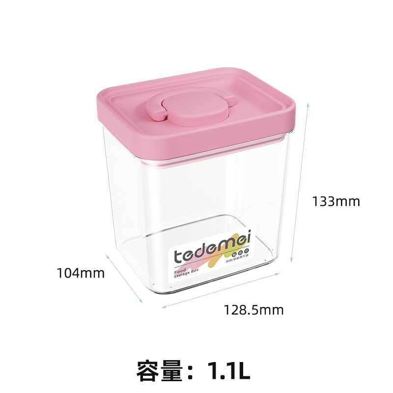 Tanque de sellado transparente de grado alimenticio portátil de granos variados, almacenamiento de bocadillos, cocina de almacenamiento, caja de preservación de PET