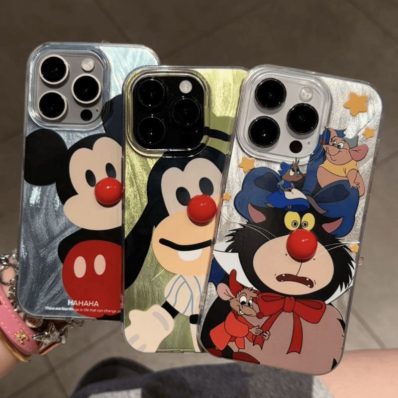 Cartoon Mickey Cat Puppy Apple 17 Mobile Phone Case Iphone15/14/16Promax Feather Yarn 12 Stereo 11 Cartoon Mickey Cat Puppy Apple 17 Mobile Phone Case Iphone15/14/16Promax Feather Yarn 12 Stereo 11
