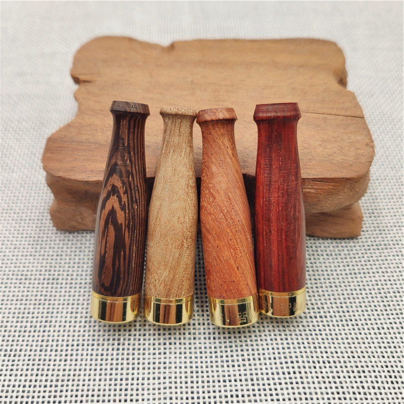 Natural red rosewood golden sandalwood circulating rod cigarette holder filter washable filter cigarette holder pipe wholesale
