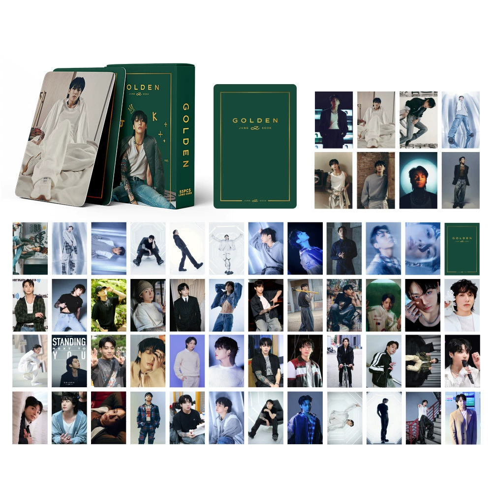 55 фотографий Kpop LOMO карточек 防弹专辑小卡 55 штук облигаций поддержки JK маленькие карточки с фото Дженны