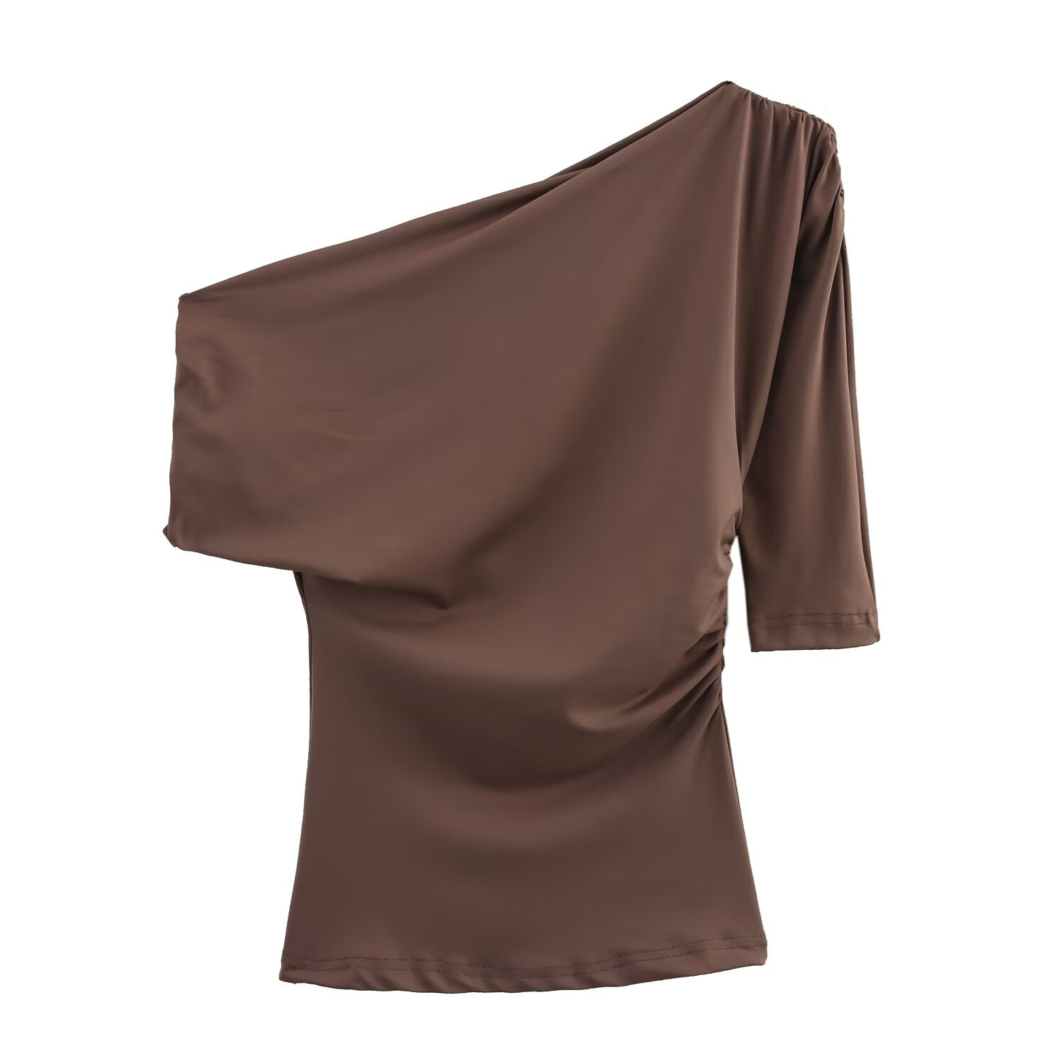 Women's Asymmetrical Nylon Top Spring New Arrival American Fashionable Versatile Design_ecoleips.com