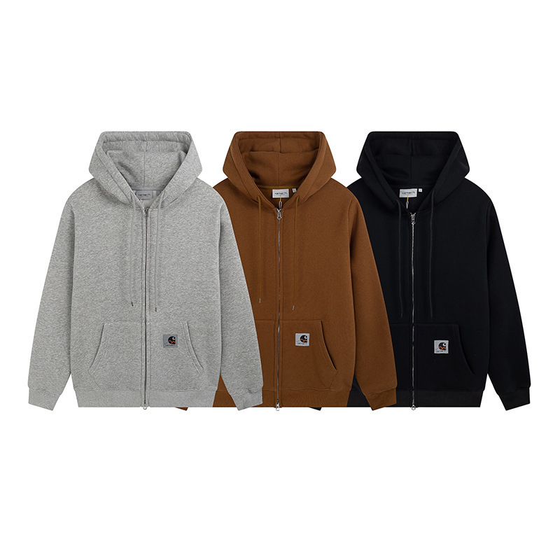 22Ss New Export Carhartt Cardigan Zipper Jacket Sweatshirt Snow Mountain Range Unisex Couple Wholesale