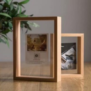 a4 creative photo frame Three-Dimensional Hollow 6-inch 7-inch punch-free double-sided glass plant specimen frame picture frame