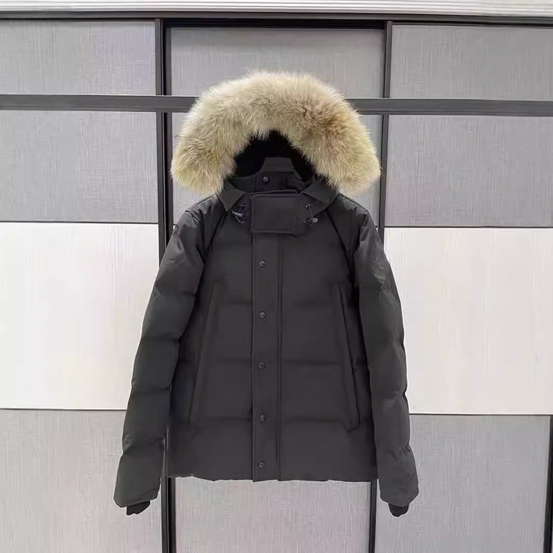 Wyndham parka Goose Down Jacket 29 Canadian 3808M Men's and Women's Coat Real Wolf Hair
