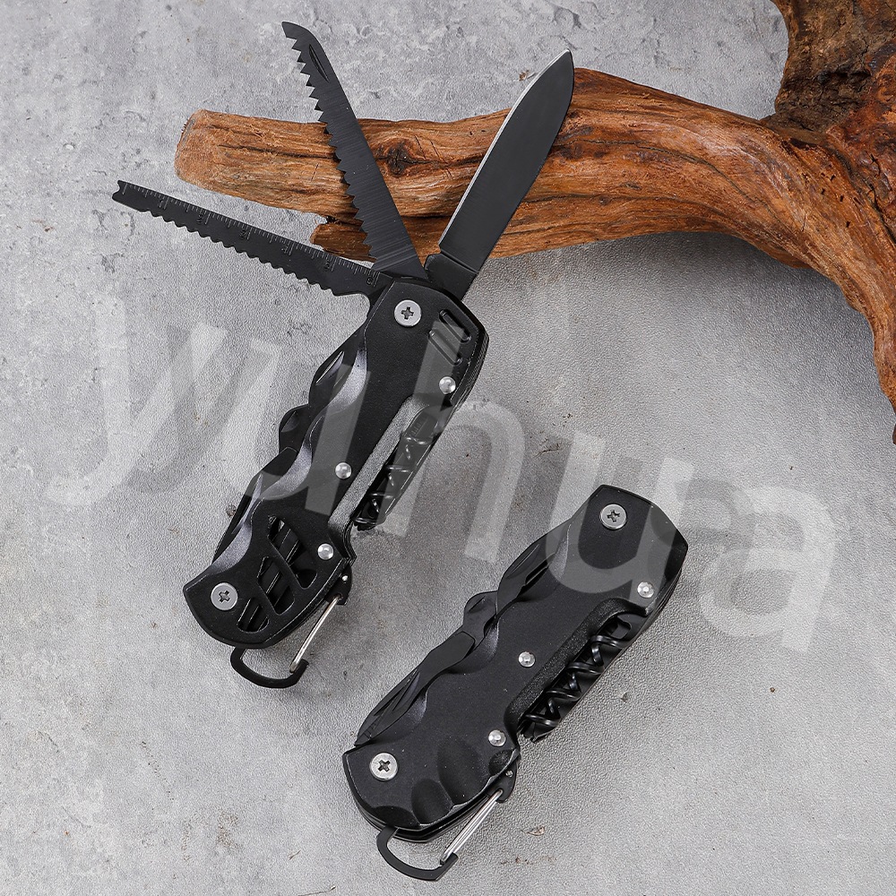 Cuchillo multifuncional transfronterizo al aire libre Cuchillo militar suizo Cuchillo plegable portátil de supervivencia de campo Cuchillo combinado EDC Cuchillo