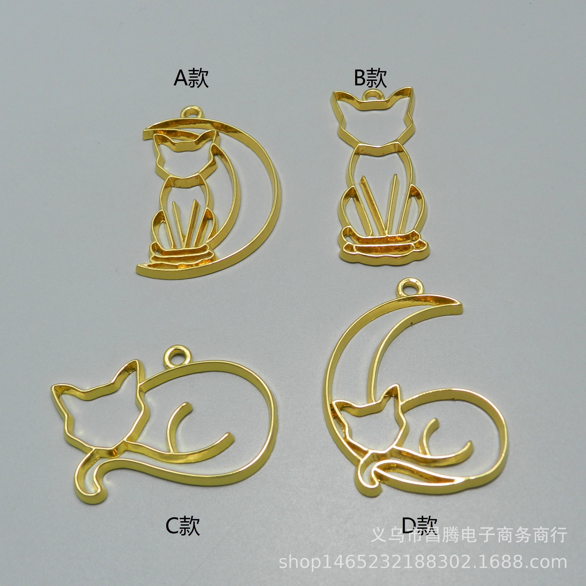 Новая лиса. Кэт. Луна УФ эпоксидная граница сплав кошка полые металлические границы DIY ювелирные аксессуары