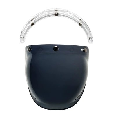 Helmet Bubble Lens Curved, Dəbilqə (Kaska) aksesuarları - dark-black-free-transparent-bracket